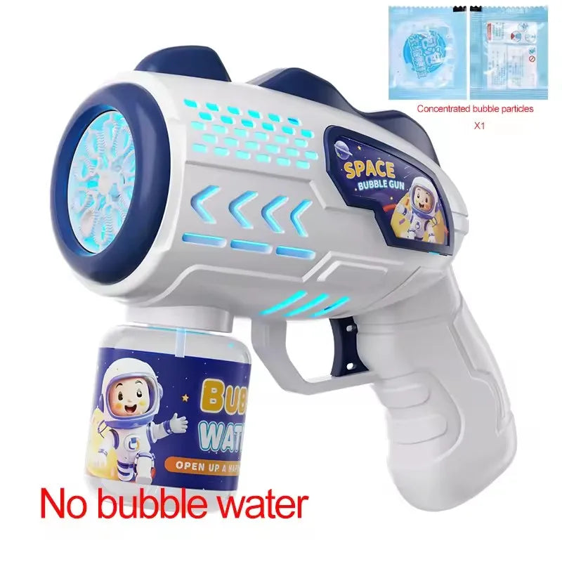 Automatic Rocket Bubble Blower Toy with Bubble Liquid for Kids
