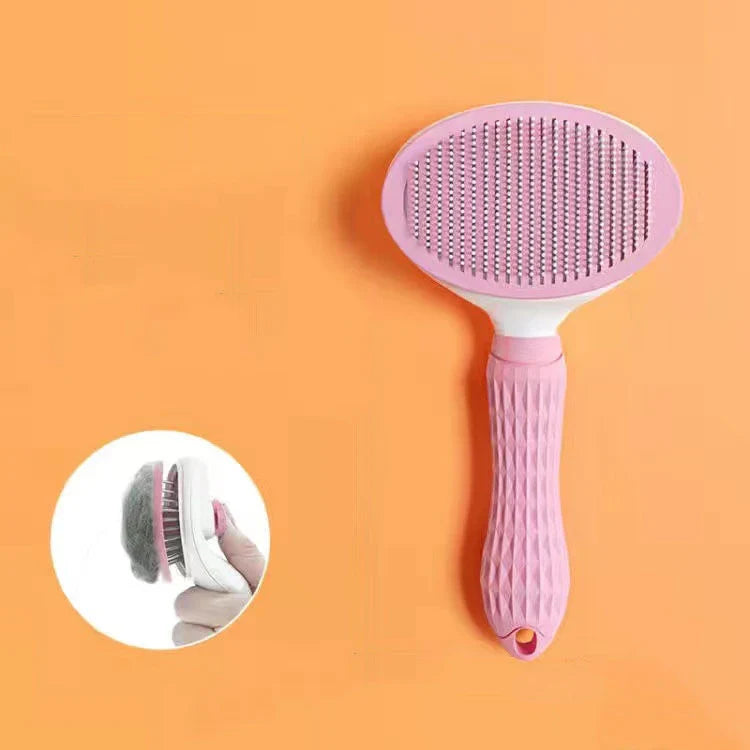 Pet Grooming Comb - Stainless Steel Brush for Dogs & Cats | Detangles Long Hair & Removes Loose Fur