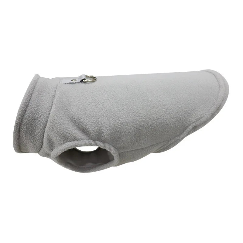 Warm Fleece Dog Jacket Vest With D-Ring | Pet Clothes For Small Dogs & Cats | French Bulldog Chihuahua Coat
