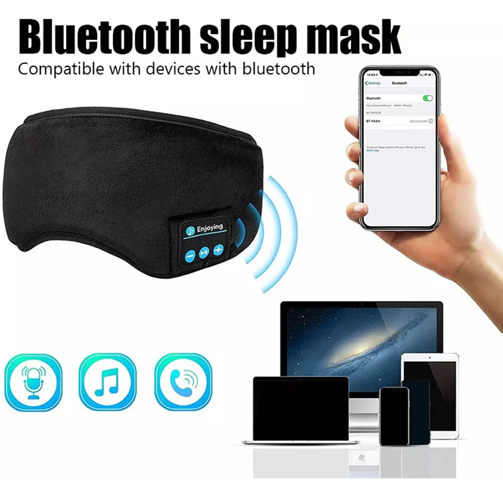 Bluetooth Sleep Headband Headphones with Wireless Eye Mask for Sports & Travel