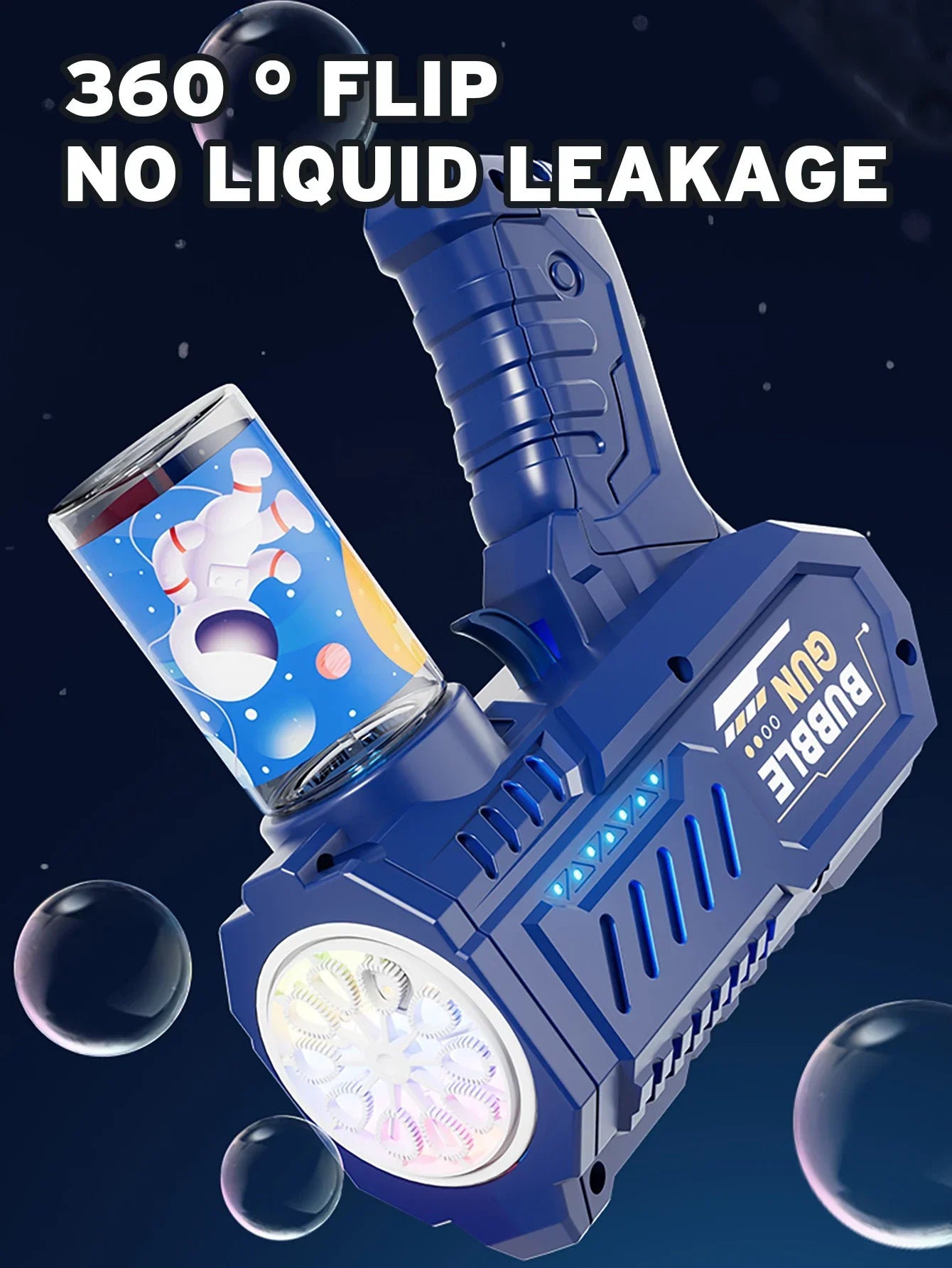 Automatic Rocket Bubble Blower Toy with Bubble Liquid for Kids