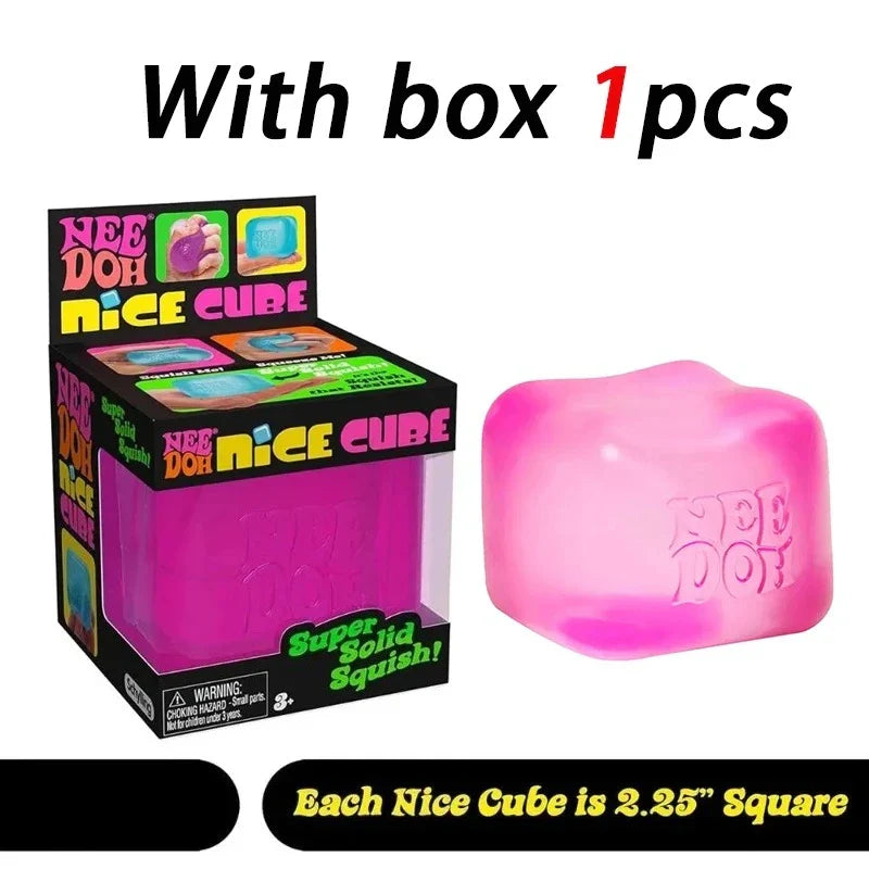 NeeDoh Nice Ice Squish Toy - Super Solid Cube Sensory Fidget Toy
