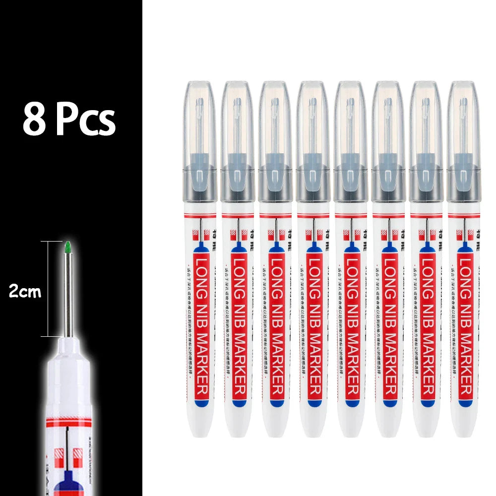 Waterproof Deep Hole Marker Pens for Woodworking & Metal Marking