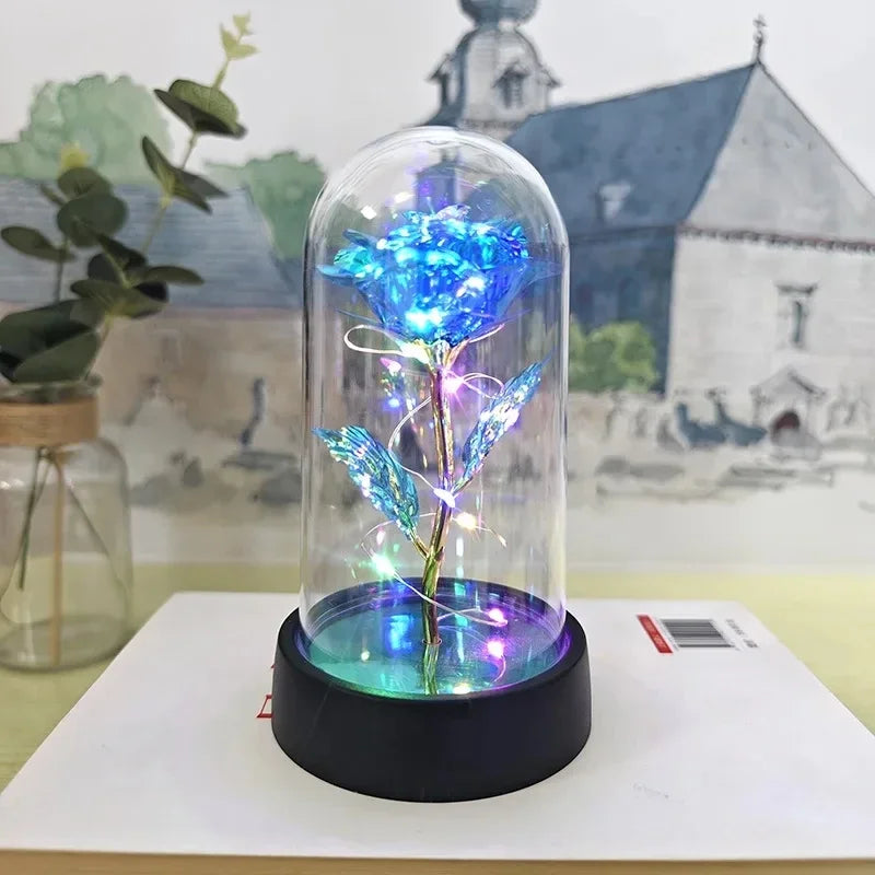 LED Eternal Rose Artificial Flower Gift for Valentine’s Day & Wedding Decor