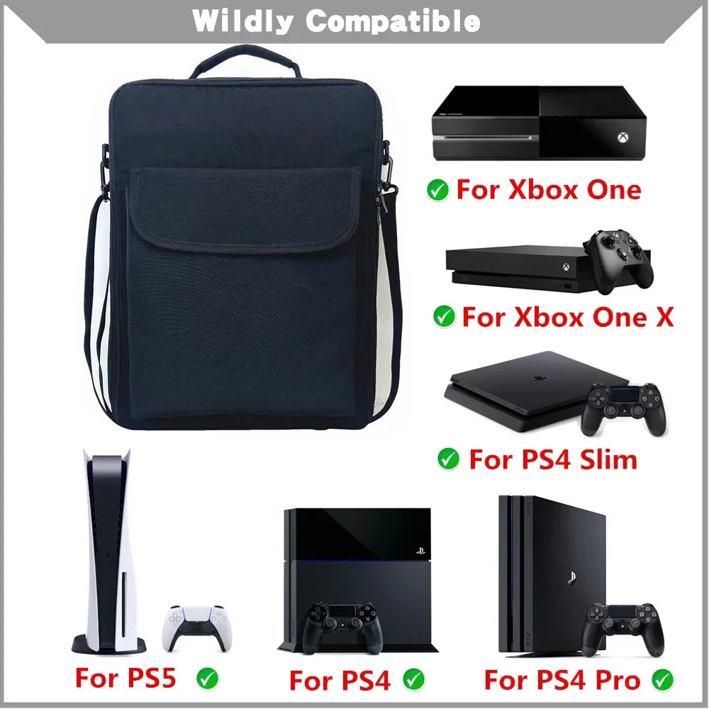 Portable PS5 Travel Carrying Case Storage Bag for PlayStation 5 Accessories
