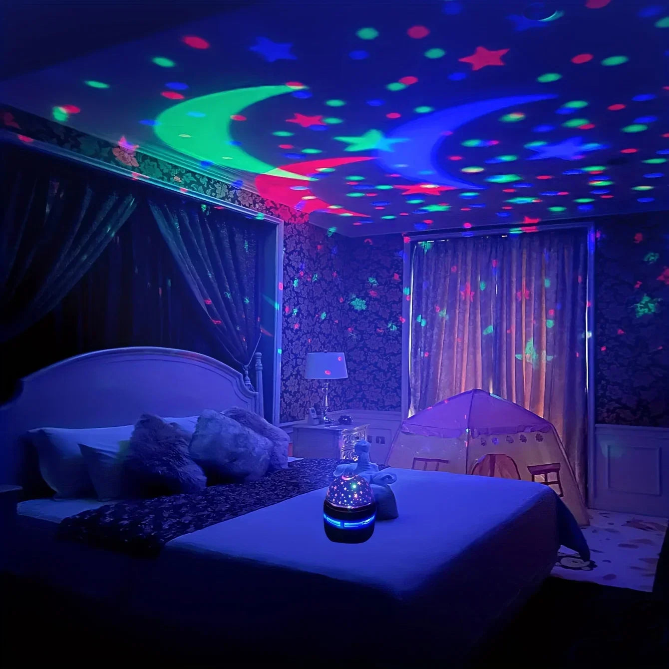 Galaxy Star Projector Night Light with RGB Magic Ball USB Lamp