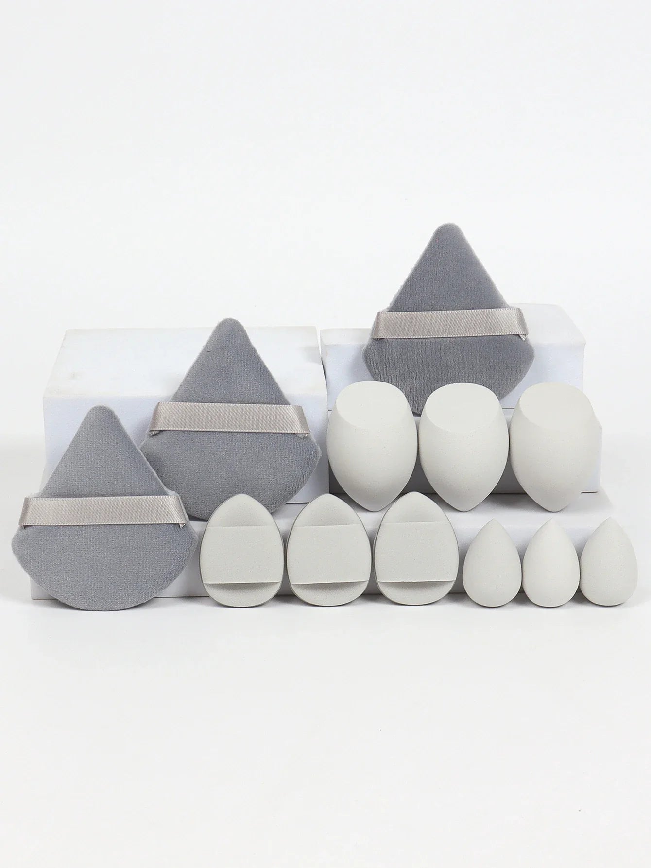 12-Piece Makeup Sponge & Powder Puff Set for Foundation & Loose Powder