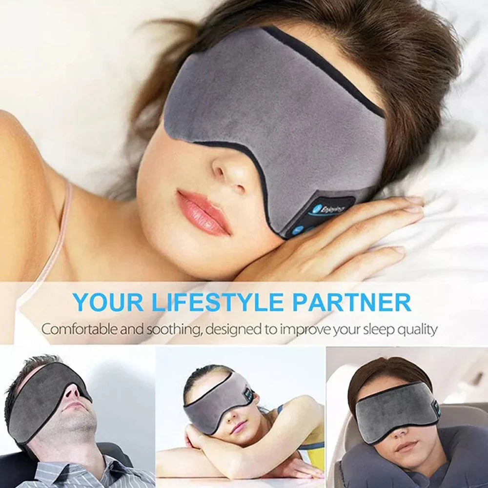 Bluetooth Sleep Headband Headphones with Wireless Eye Mask for Sports & Travel