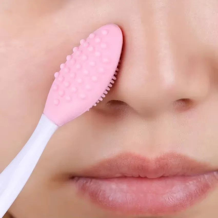 Silicone Facial Cleansing Brush for Face & Nose with Replacement Head