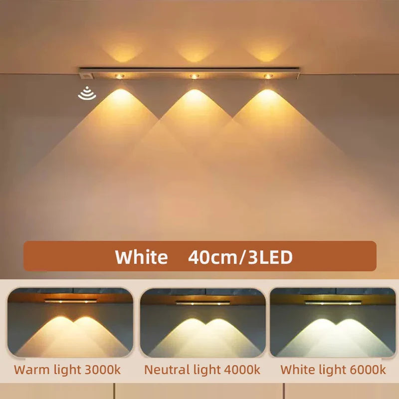 Cabinet Light USB Rechargeable Motion Sensor Ultra-Thin Night Light for Kitchen Wardrobe Cabinet | 20CM / 30CM / 40CM / 50CM LED Strip Light