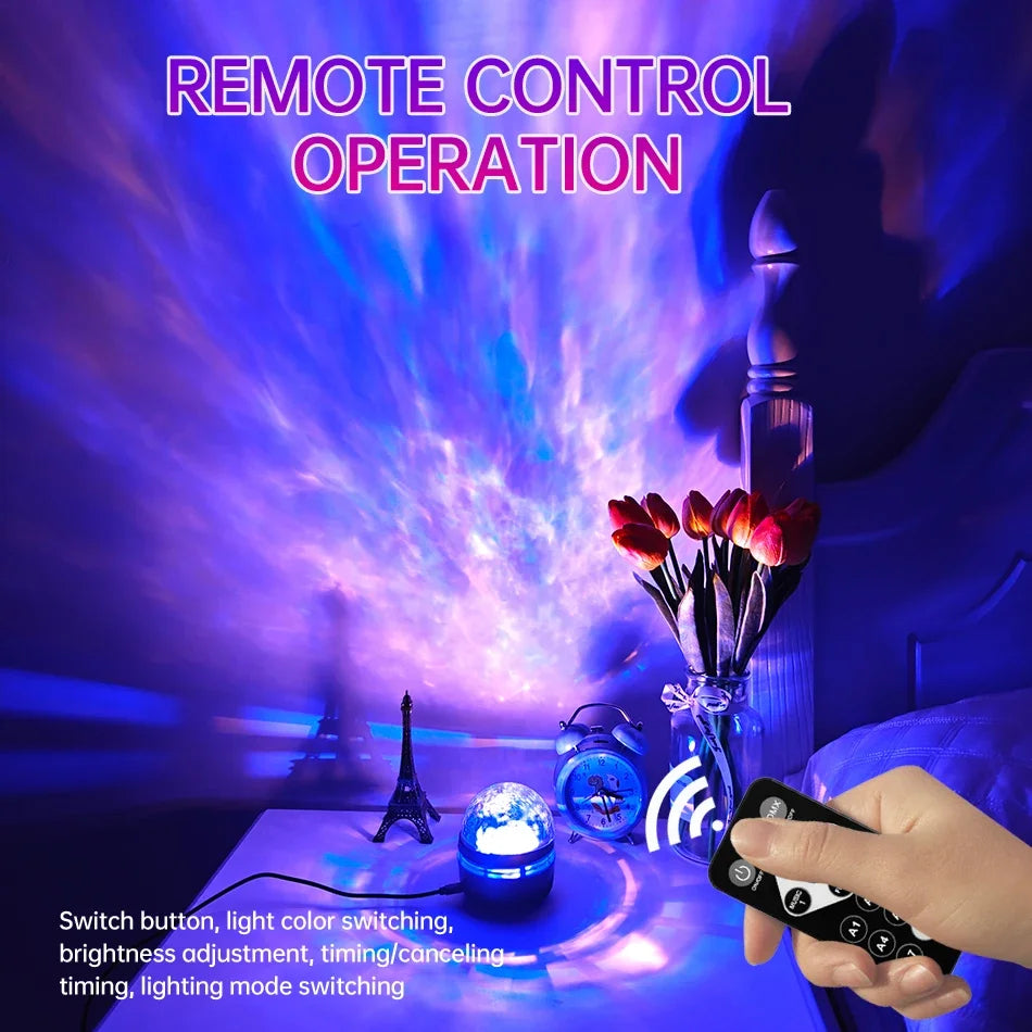 LED Northern Lights Star Projector with Remote