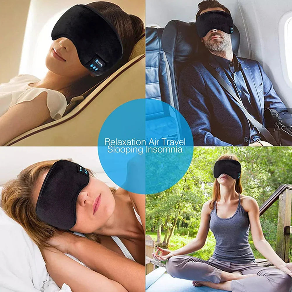 Bluetooth Sleep Headband Headphones with Wireless Eye Mask for Sports & Travel