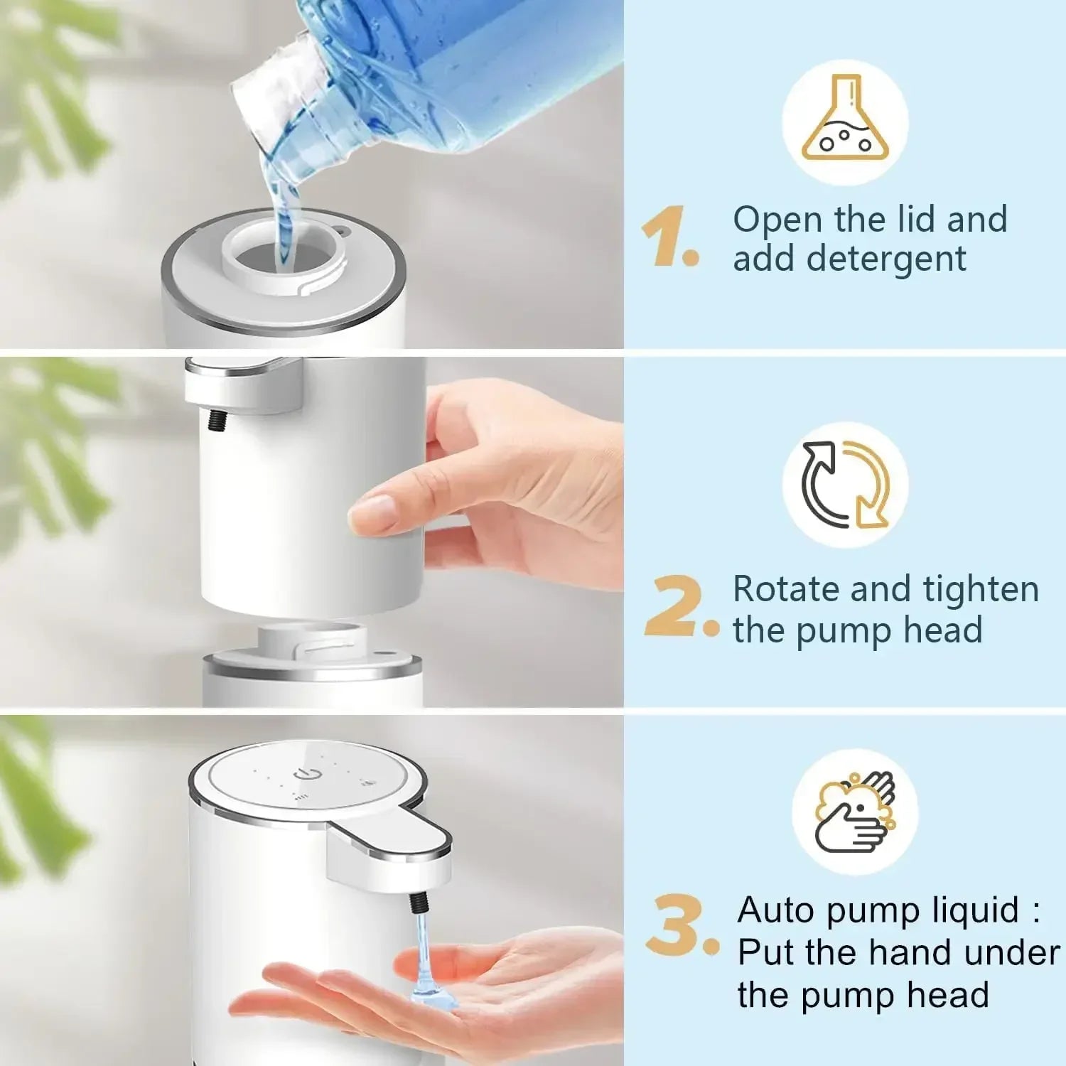 Automatic Liquid & Foam Soap Dispenser — Touchless Electric USB Rechargeable with Infrared Sensor | Hands-Free Soap Pump for Bathroom & Kitchen