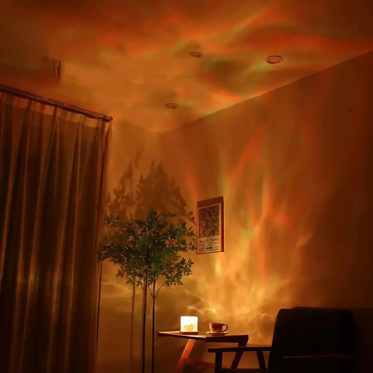16-Color Ocean Wave Aurora Projector Lamp with Remote