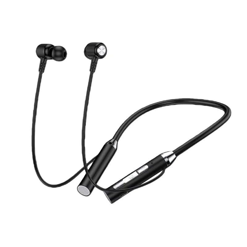 Wireless Bluetooth Neckband Earphones with Mic for Sports & Travel
