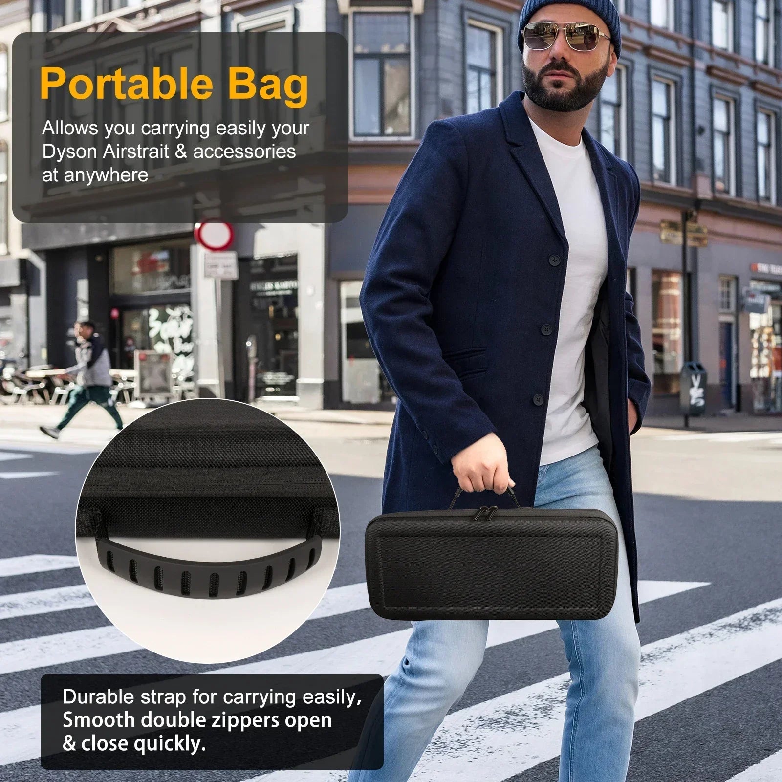Hard EVA Carrying Case Compatible with Dyson Airstrait HT01 Hair Straightener