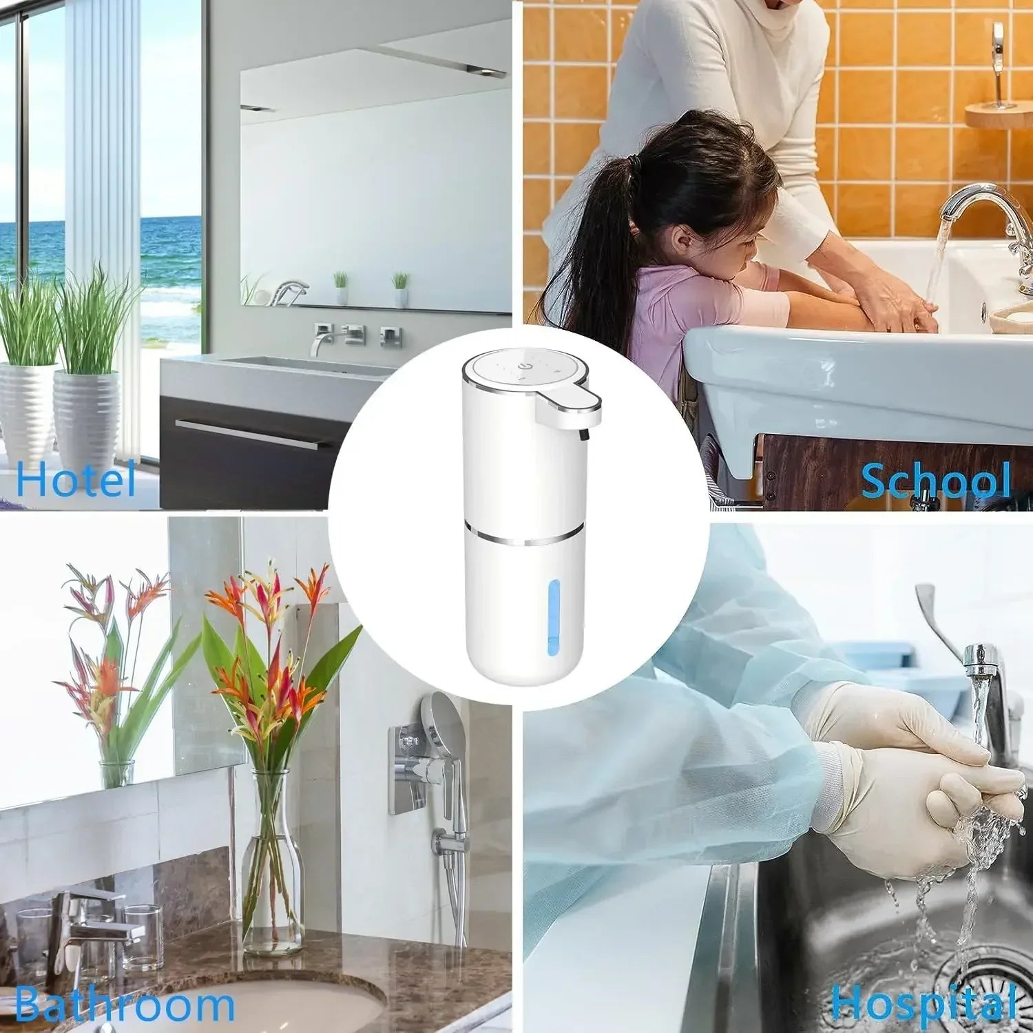 Automatic Liquid & Foam Soap Dispenser — Touchless Electric USB Rechargeable with Infrared Sensor | Hands-Free Soap Pump for Bathroom & Kitchen