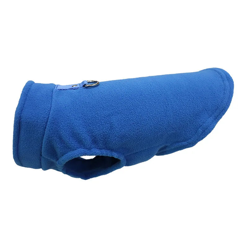 Warm Fleece Dog Jacket Vest With D-Ring | Pet Clothes For Small Dogs & Cats | French Bulldog Chihuahua Coat