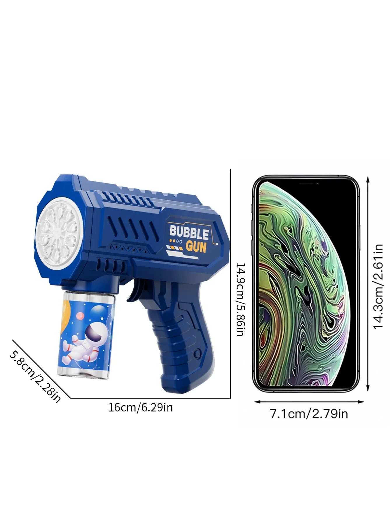 Automatic Rocket Bubble Blower Toy with Bubble Liquid for Kids
