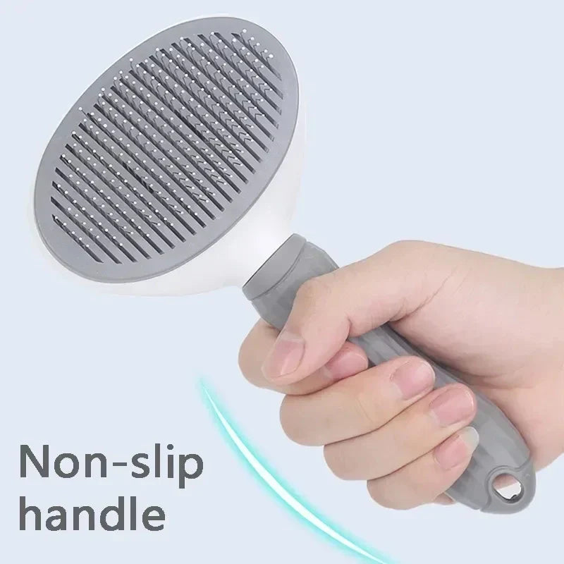 Self-Cleaning Pet Grooming Brush for Dogs & Cats Hair Removal