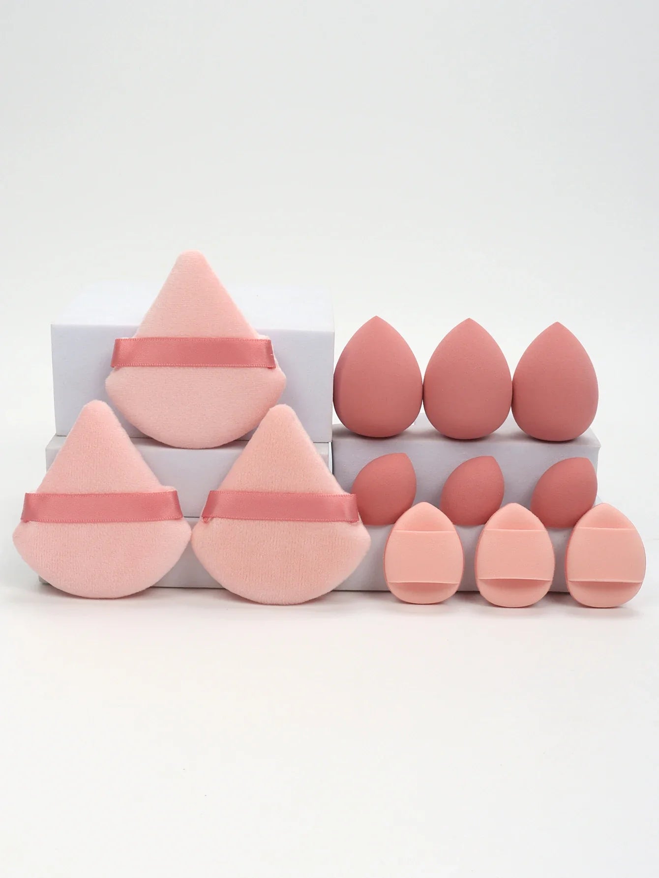 12-Piece Makeup Sponge & Powder Puff Set for Foundation & Loose Powder