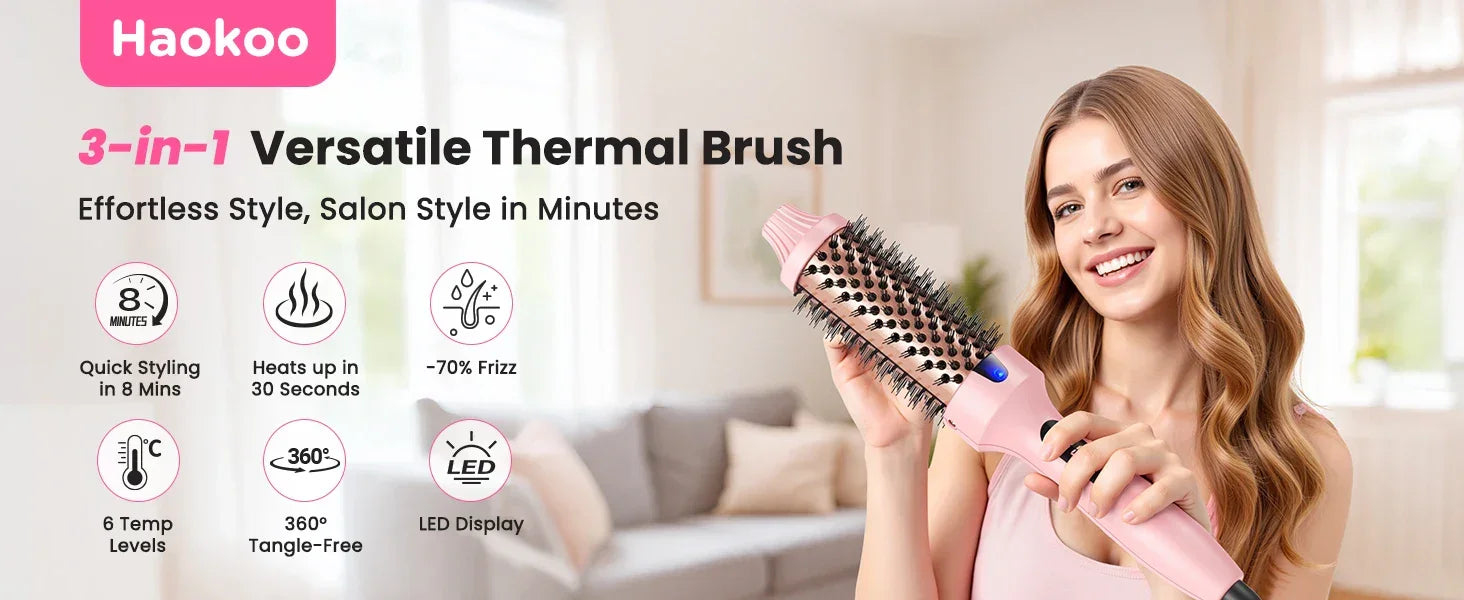 Thermal Brush Blowout Boost 1.5-Inch Heated Round Brush