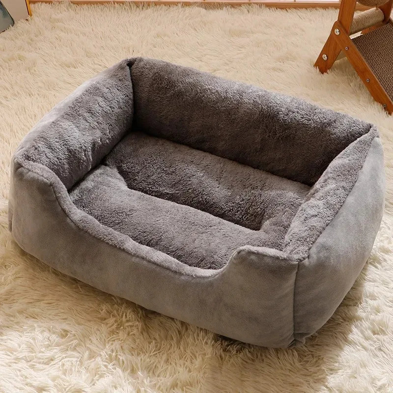 Cozy Cat Bed House — Soft Plush Kitten Basket with Warm Cushion | Pet Habitat for Cats & Dogs | Winter Indoor Pet Bed
