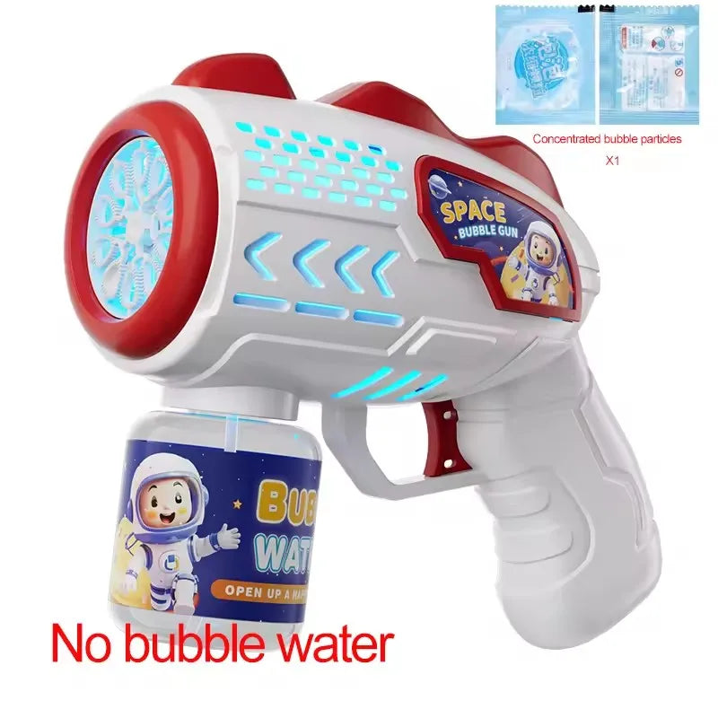 Automatic Rocket Bubble Blower Toy with Bubble Liquid for Kids