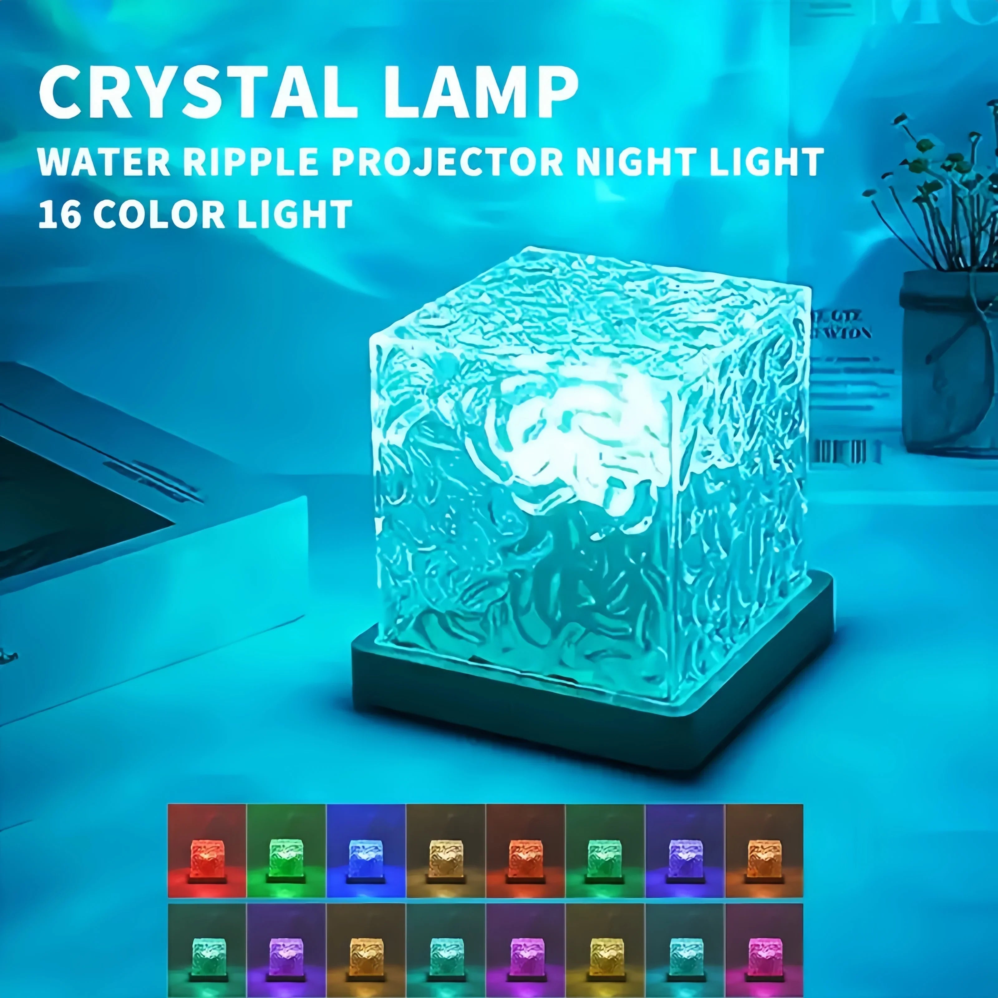 16-Color Ocean Wave Aurora Projector Lamp with Remote