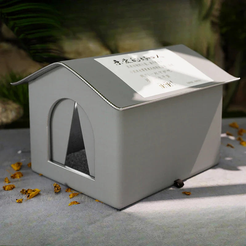 Waterproof Outdoor Pet Cave House — Winter Warm Foldable & Washable Sleeping Bed for Stray Cats, Small Dogs & Puppies | All-Weather Pet Shelter