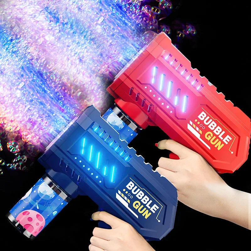 Automatic Rocket Bubble Blower Toy with Bubble Liquid for Kids