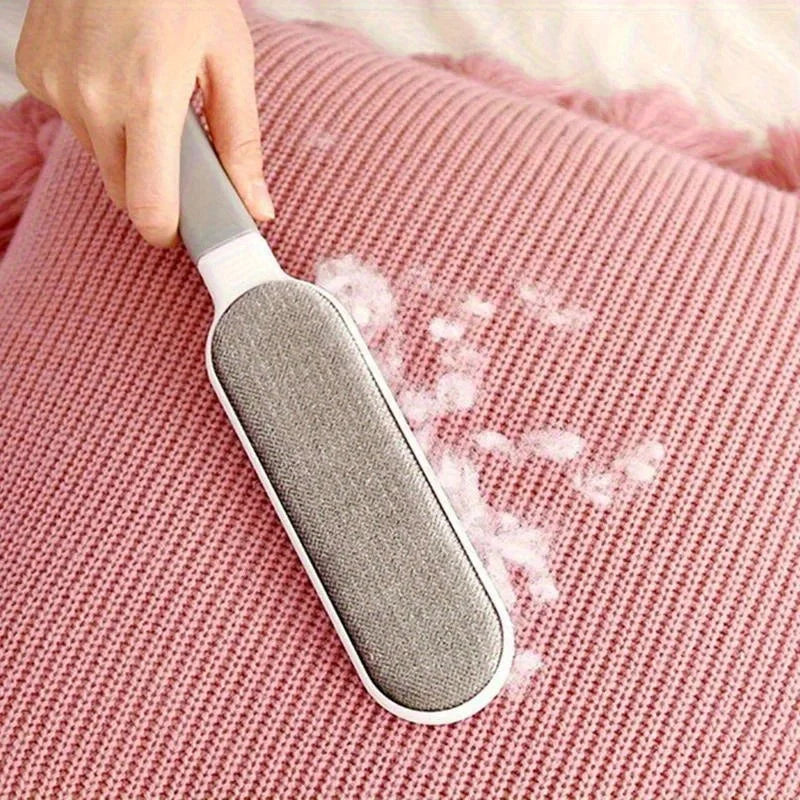 Double-Sided Reusable Pet Hair Remover Lint Brush for Clothes & Furniture