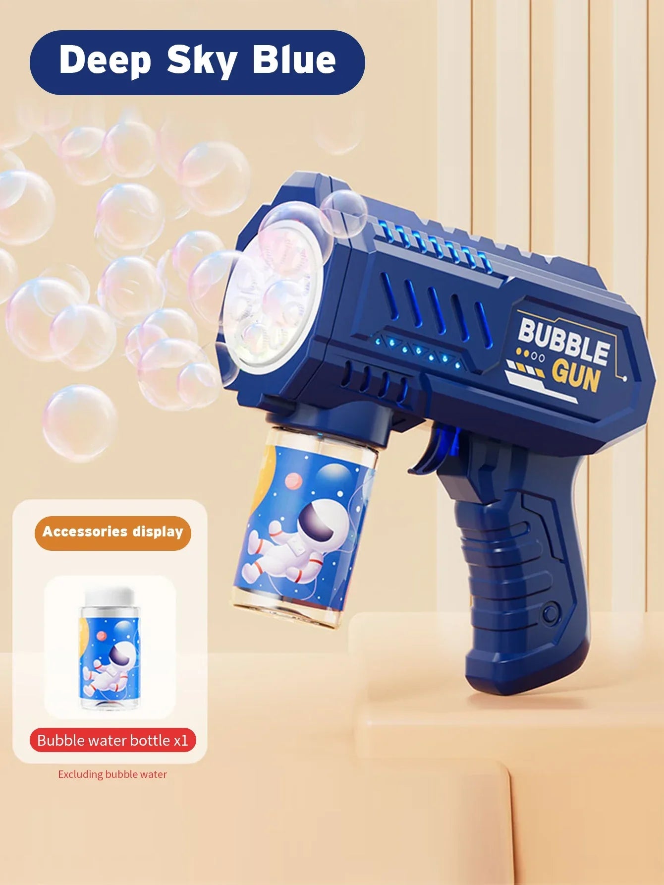 Automatic Rocket Bubble Blower Toy with Bubble Liquid for Kids