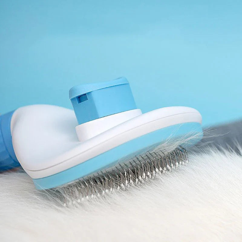 Pet Grooming Comb - Stainless Steel Brush for Dogs & Cats | Detangles Long Hair & Removes Loose Fur
