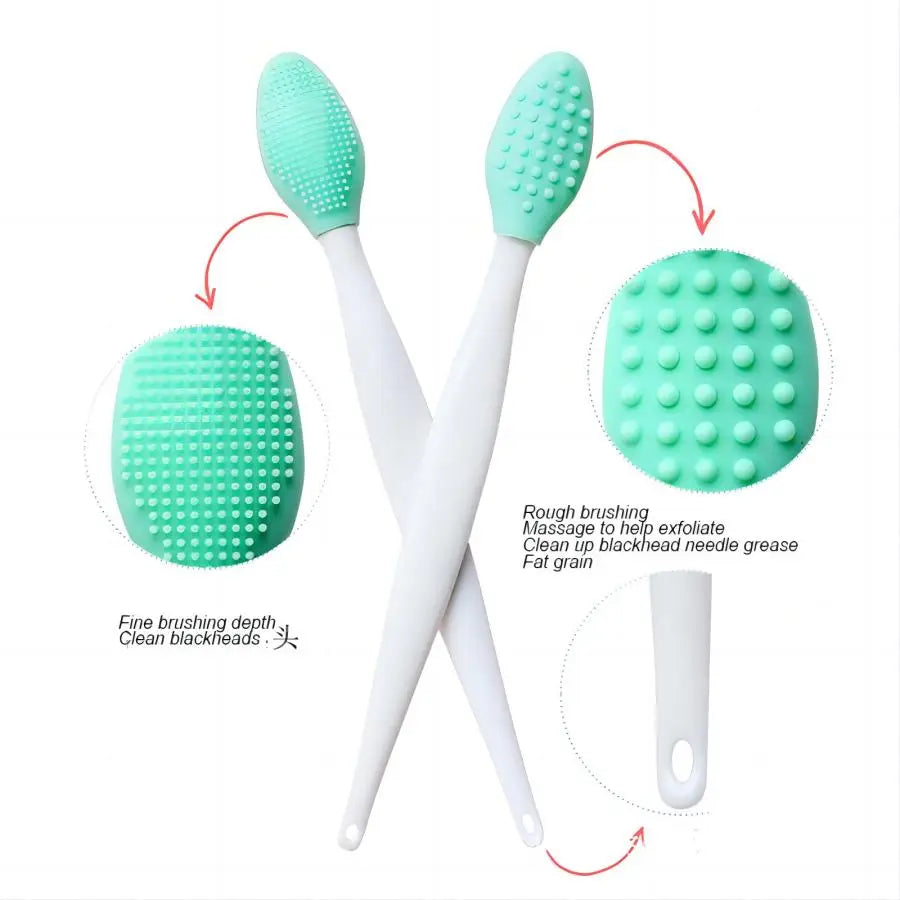 Silicone Facial Cleansing Brush for Face & Nose with Replacement Head