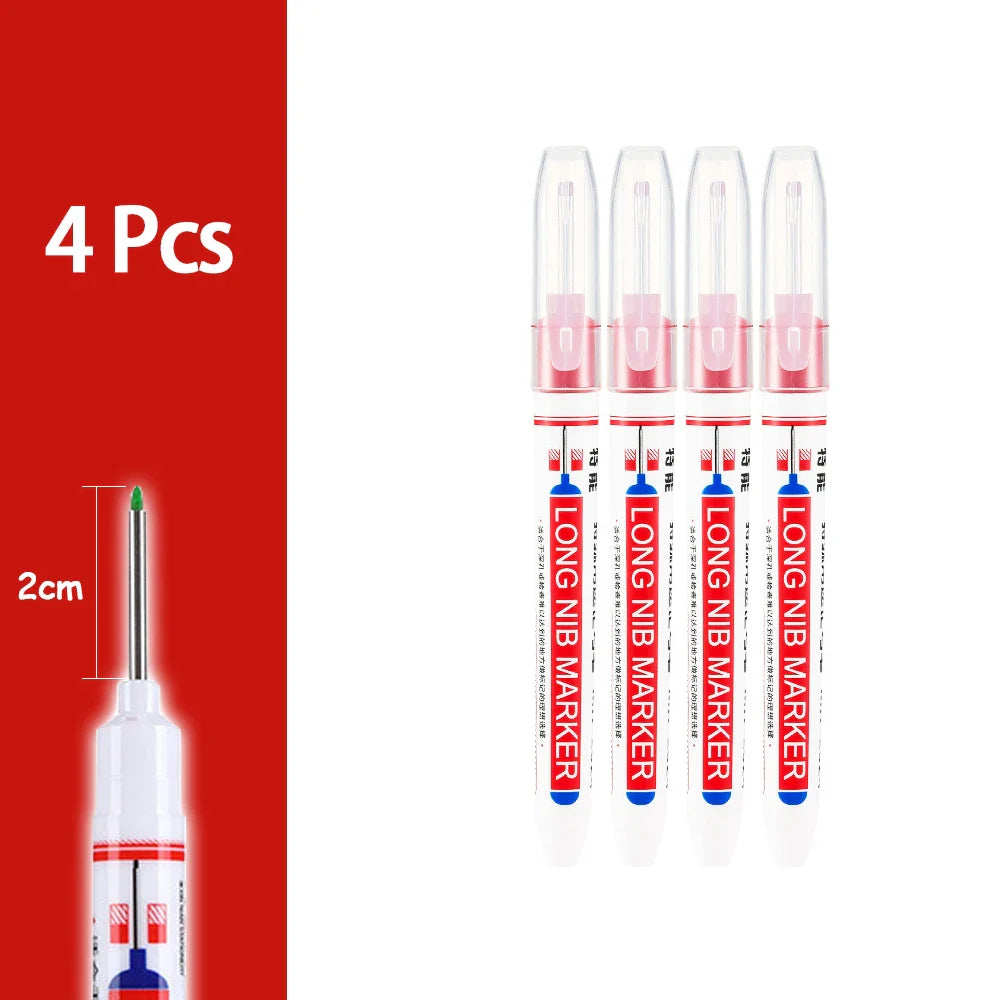 Waterproof Deep Hole Marker Pens for Woodworking & Metal Marking