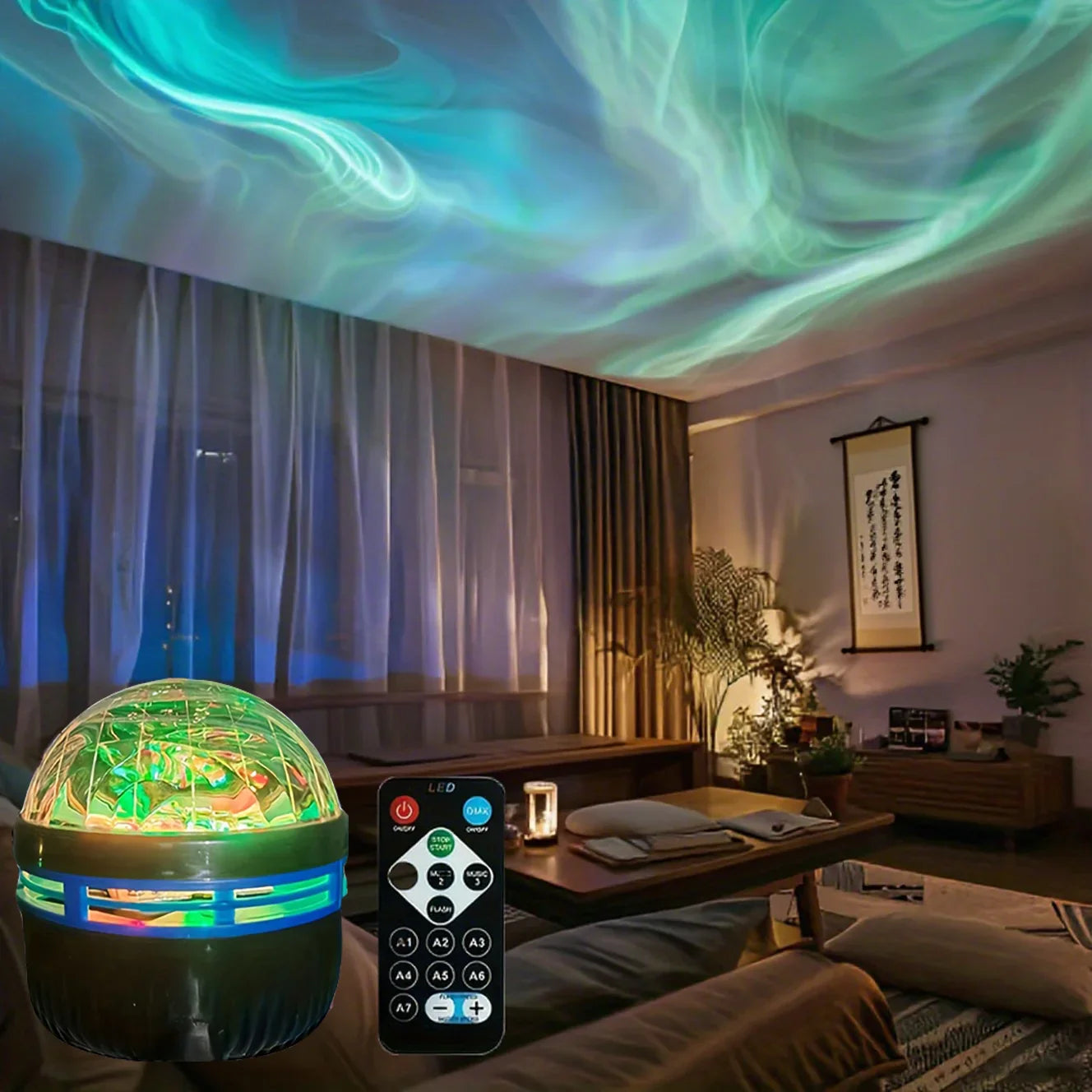 Northern Lights Galaxy Projector with Remote | USB Starry Sky Night Light