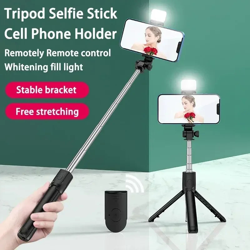 3-in-1 Extendable Bluetooth Selfie Stick Tripod with Wireless Remote for Smartphones
