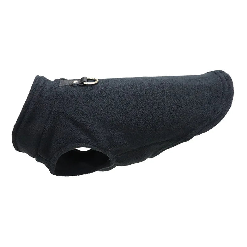 Warm Fleece Dog Jacket Vest With D-Ring | Pet Clothes For Small Dogs & Cats | French Bulldog Chihuahua Coat