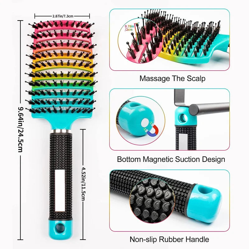 Magic Scalp Massage Detangling Hair Brush for Wet & Curly Hair