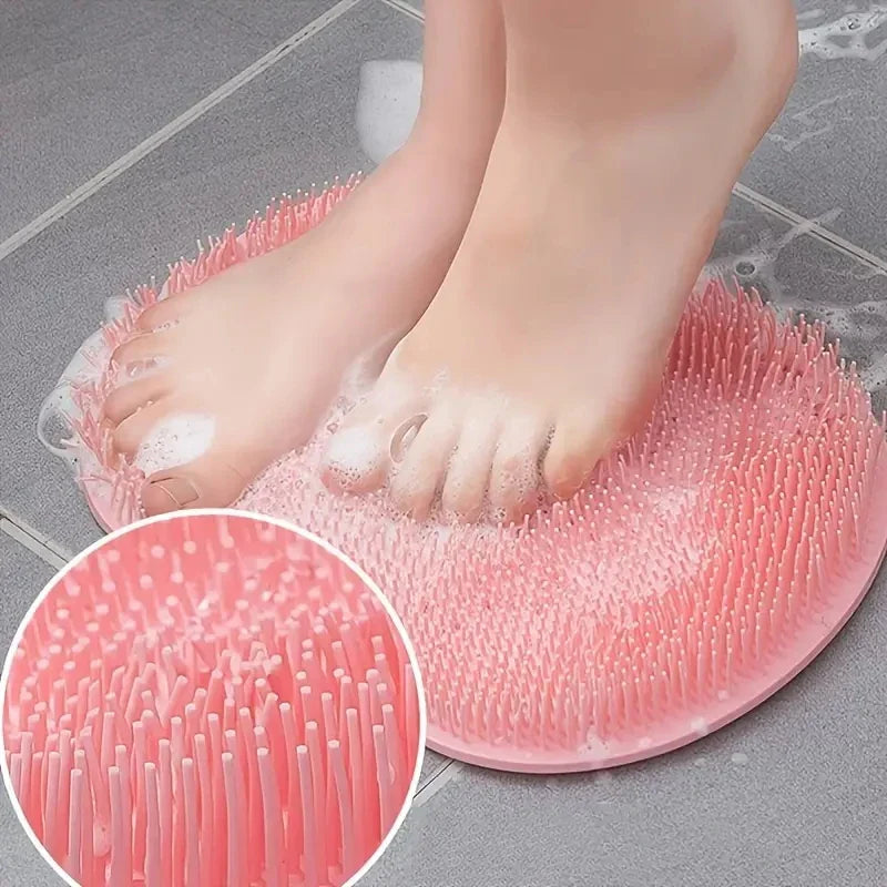 Exfoliating Foot Brush & Back Scrubber with Anti-Slip Suction Cups