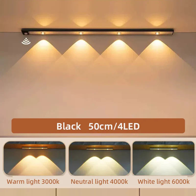 Cabinet Light USB Rechargeable Motion Sensor Ultra-Thin Night Light for Kitchen Wardrobe Cabinet | 20CM / 30CM / 40CM / 50CM LED Strip Light