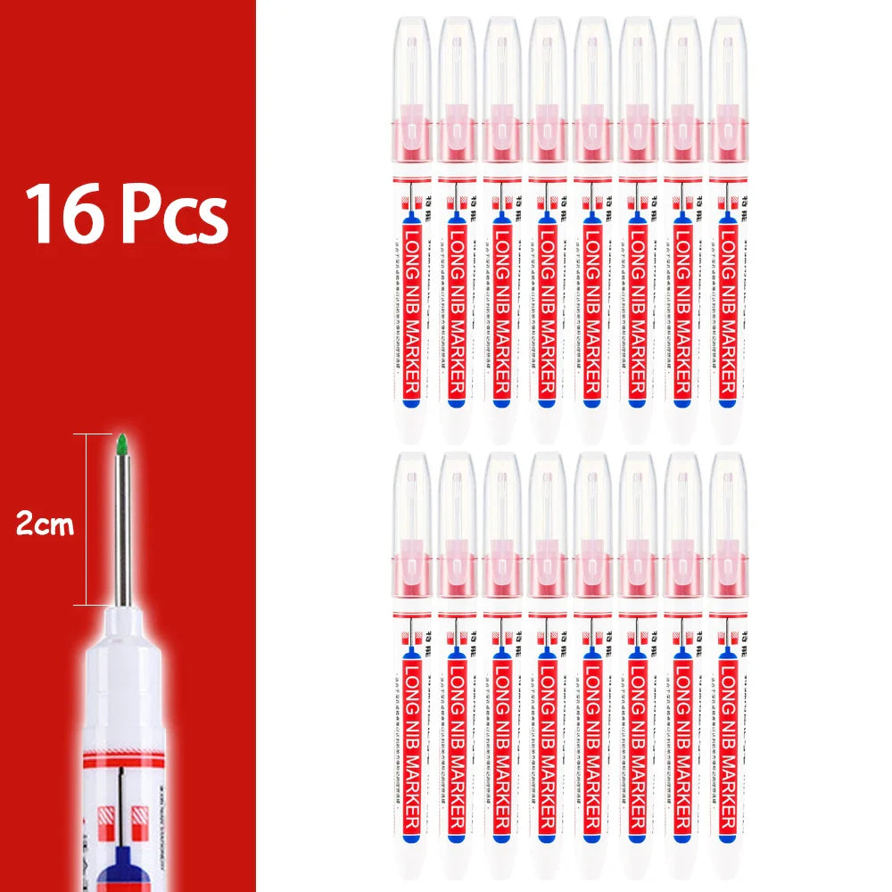Waterproof Deep Hole Marker Pens for Woodworking & Metal Marking
