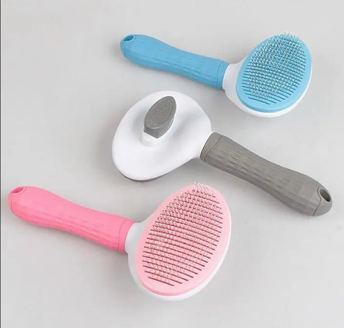 Pet Grooming Comb - Stainless Steel Brush for Dogs & Cats | Detangles Long Hair & Removes Loose Fur