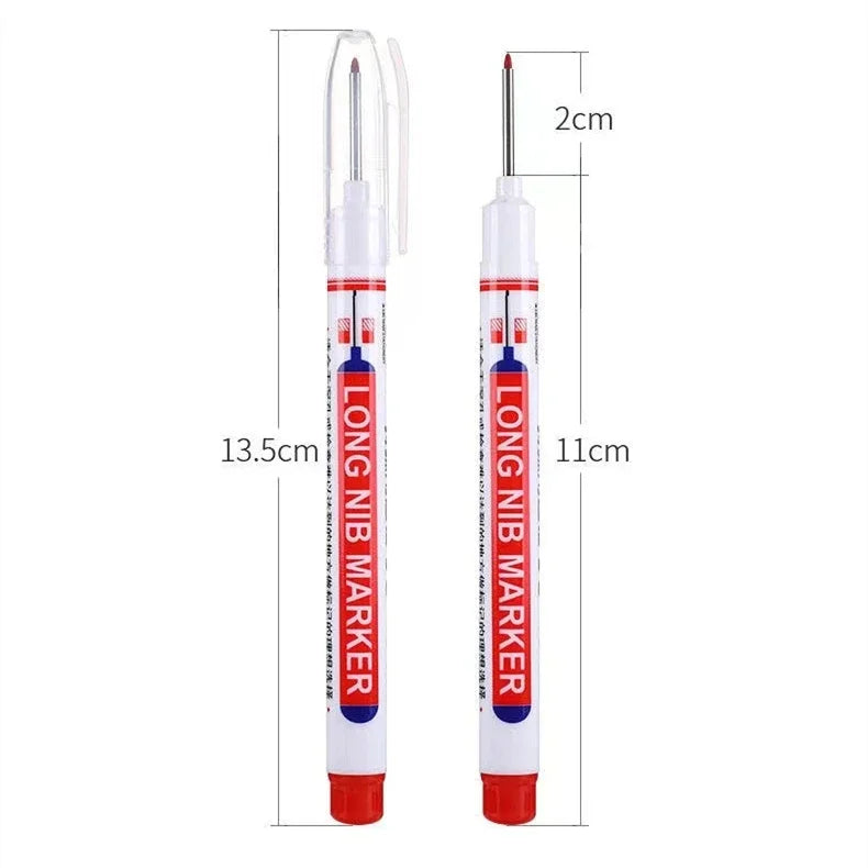 Waterproof Deep Hole Marker Pens for Woodworking & Metal Marking
