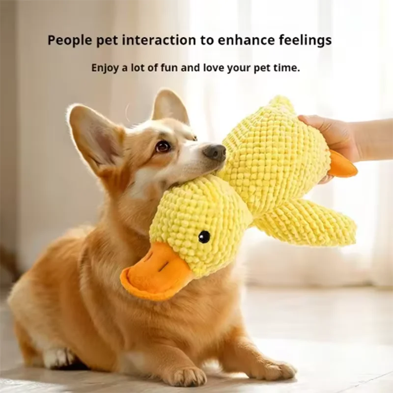 Interactive Plush Stomping Duck Dog Toy for Chewing & Play