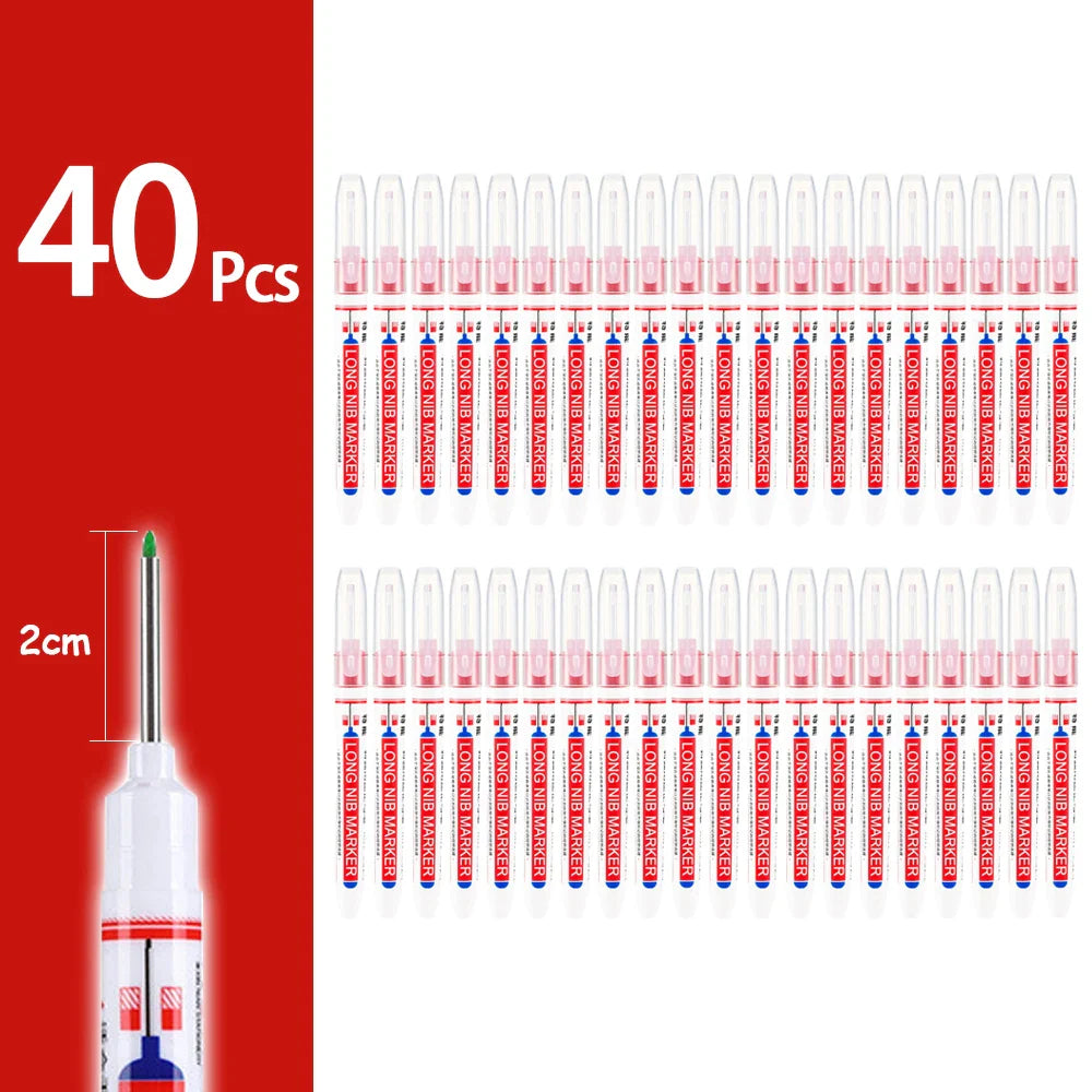 Waterproof Deep Hole Marker Pens for Woodworking & Metal Marking