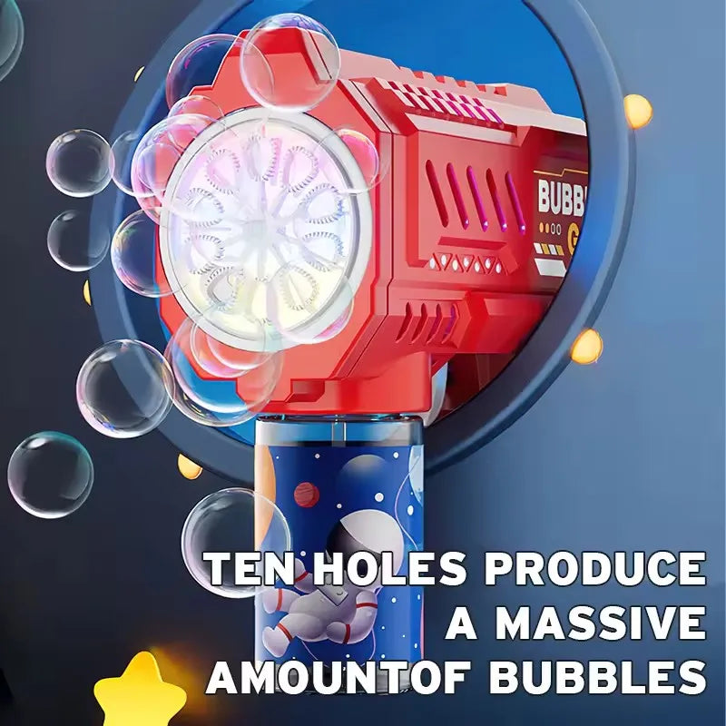 🚀 Fully Automatic Rocket Bubble Gun | Outdoor Bubble Blower Machine ✨