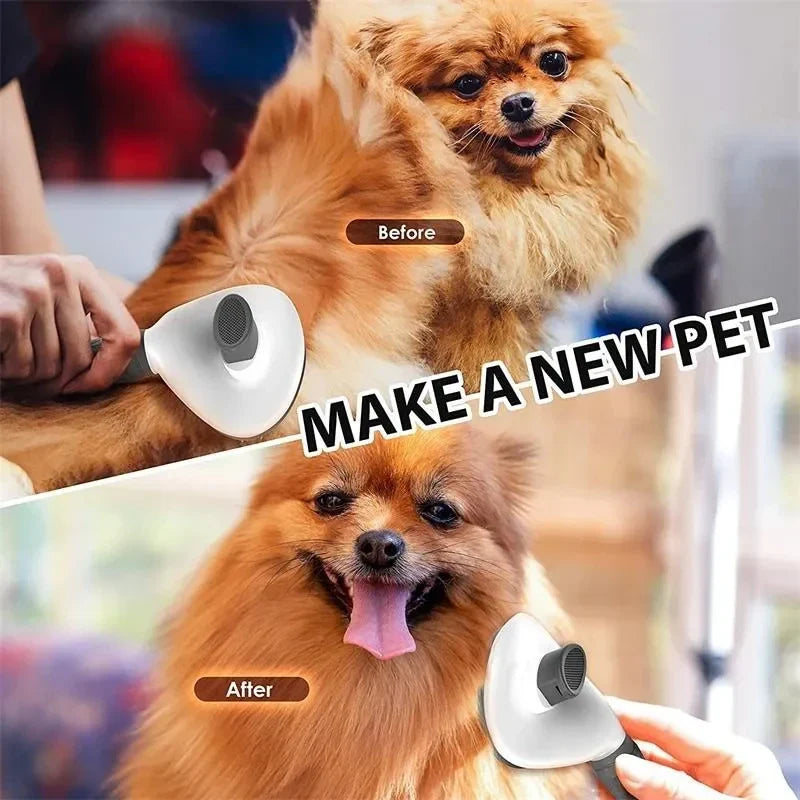 Self-Cleaning Pet Grooming Brush for Dogs & Cats Hair Removal