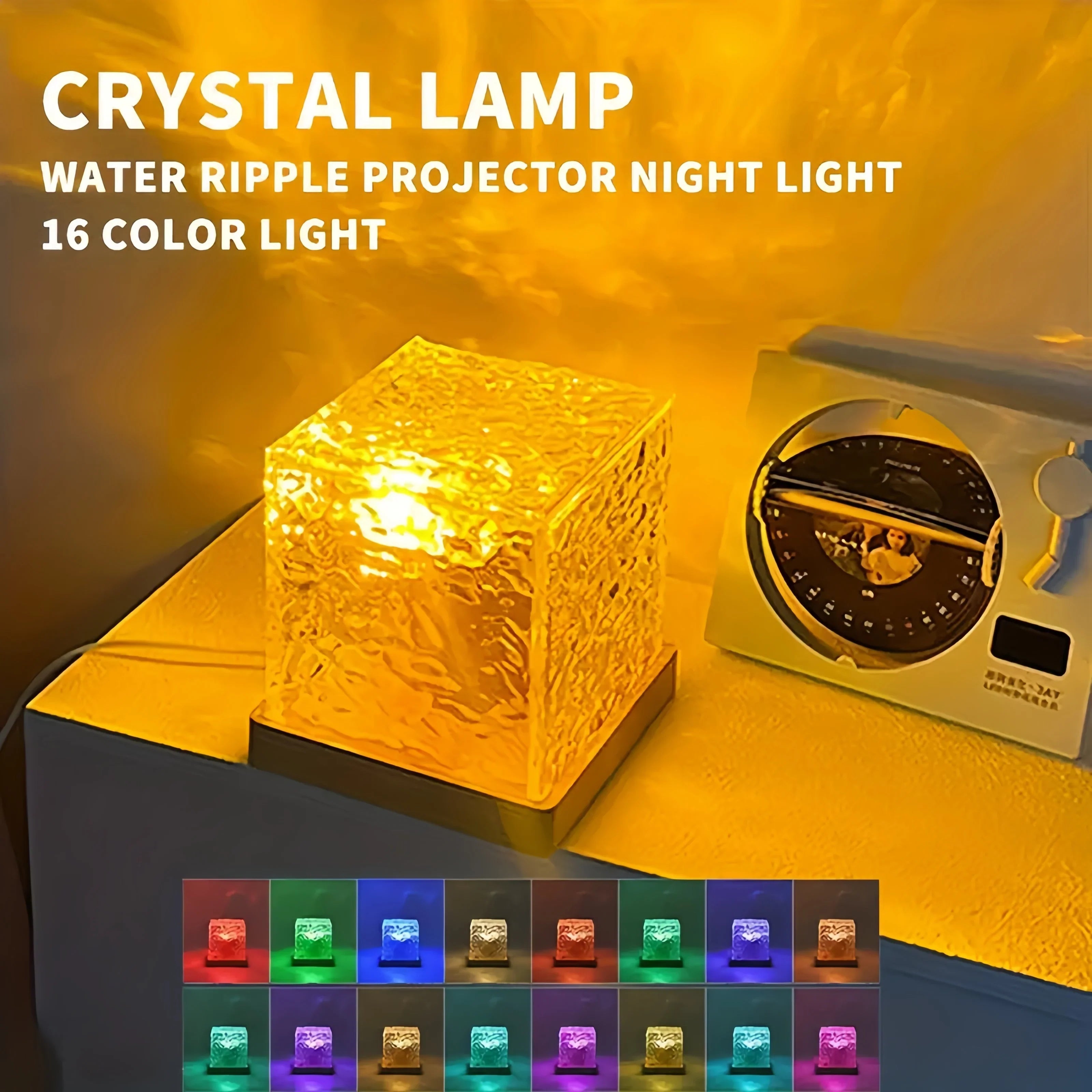 16-Color Ocean Wave Aurora Projector Lamp with Remote